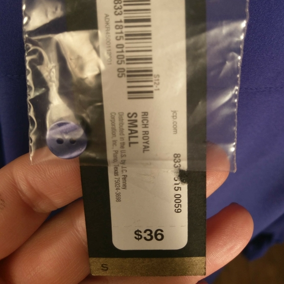 Worthington V neck blouse purple - Picture 3 of 4